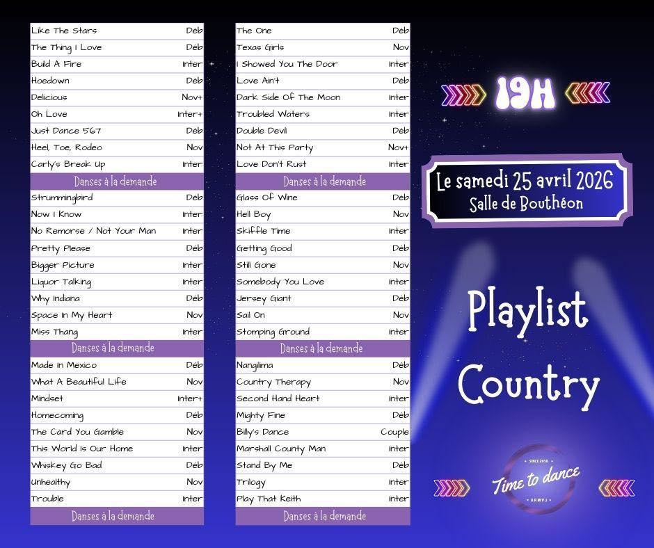 Andrezieux playlist country 25 04 26