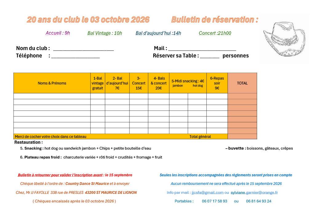 Bulletin de reservation country dance st maurice 03 10 26