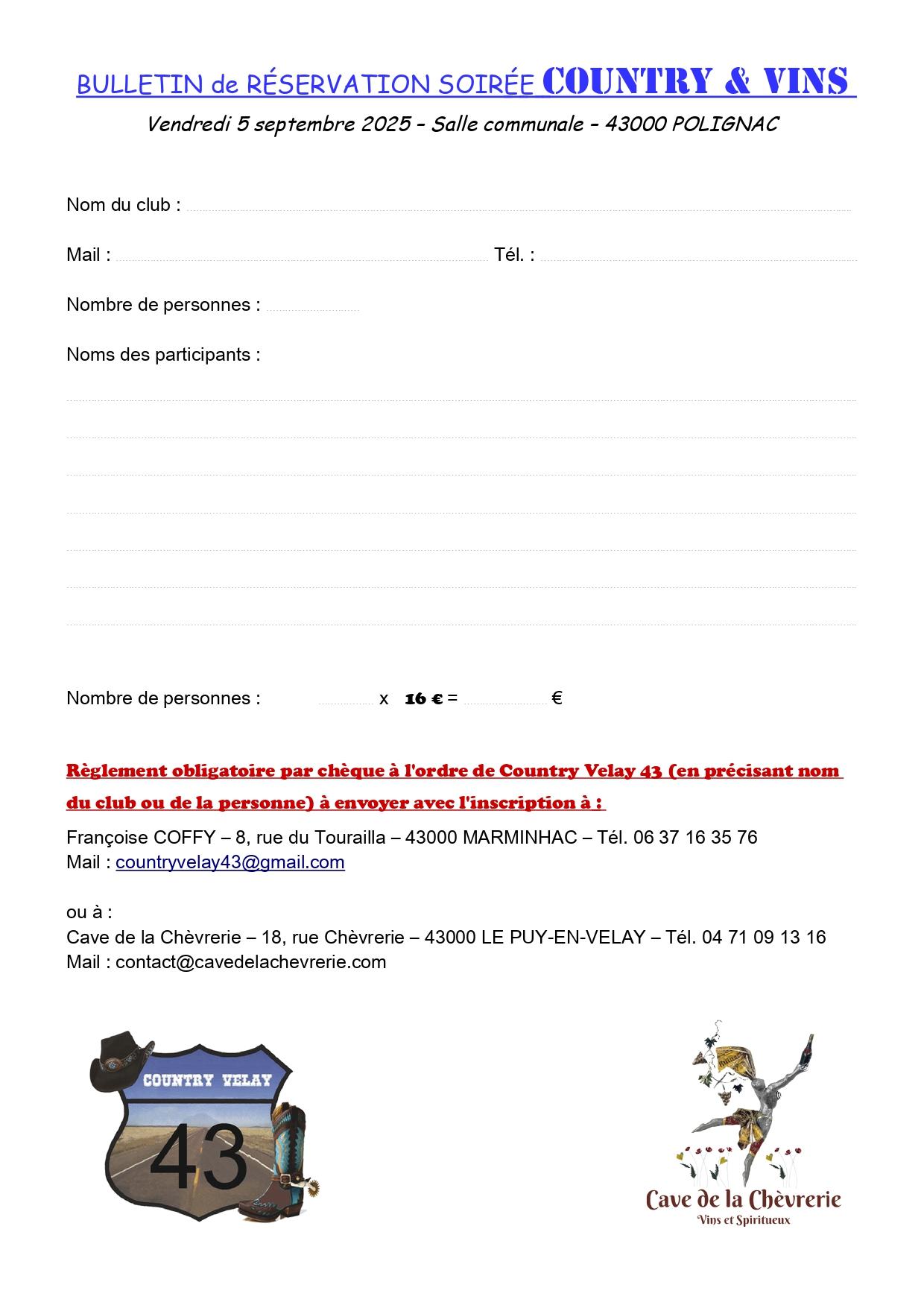 Polignac bulletin reservation 5 septembre