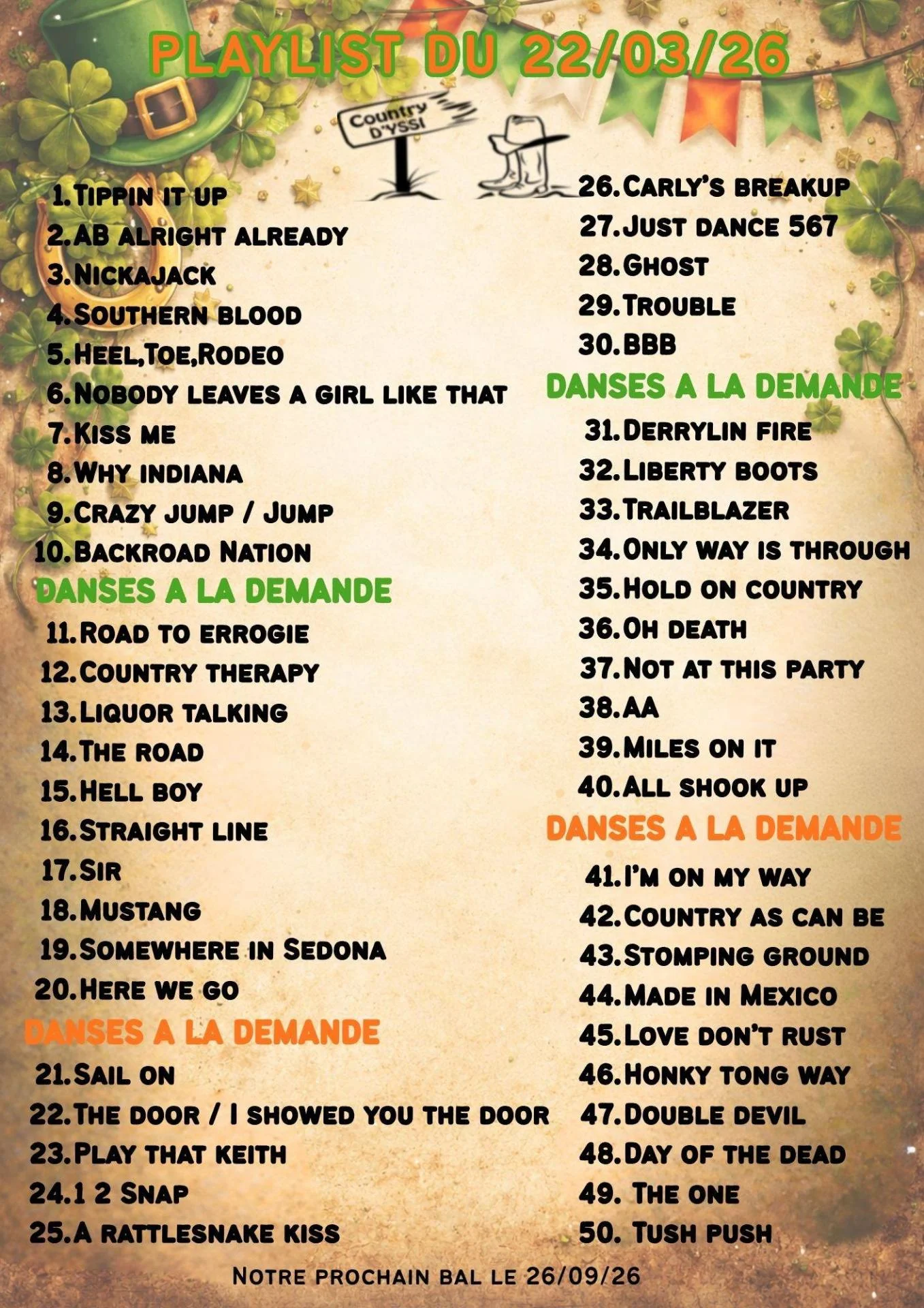 Yssingeaux playlist 22 03 26